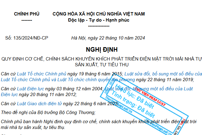 quy định mới về lắp đặt điện mặt trời