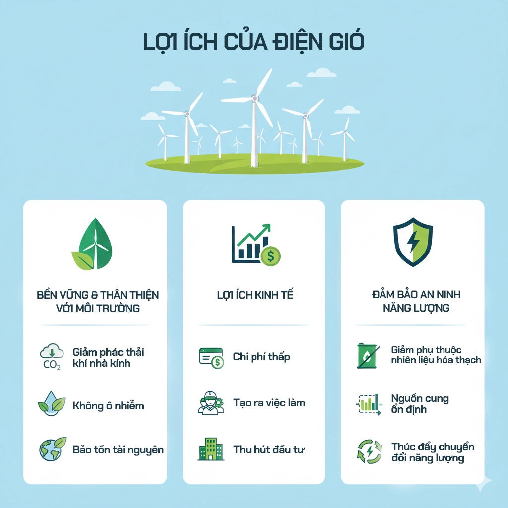 lợi ích của điện gió