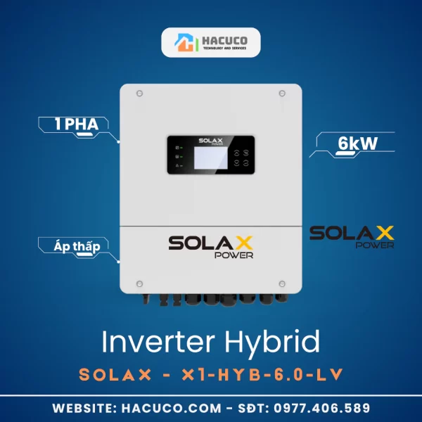 Inverter Hybrid Solax 6kW 1 Pha | X1-HYB-6.0-LV
