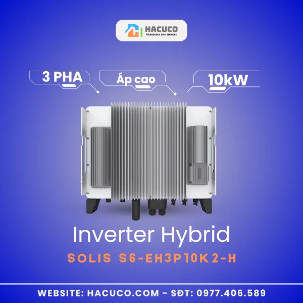 Inverter Hybrid Solis 10 kW 3 Pha Áp Cao | S6-EH3P10K2-H mặt lưng