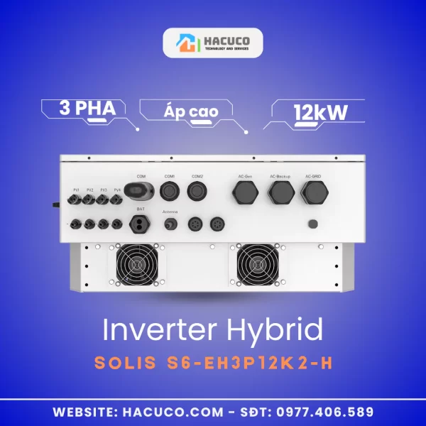 Inverter Hybrid Solis 12 kW 3 Pha Áp Cao | S6-EH3P12K2-H cổng kết nối