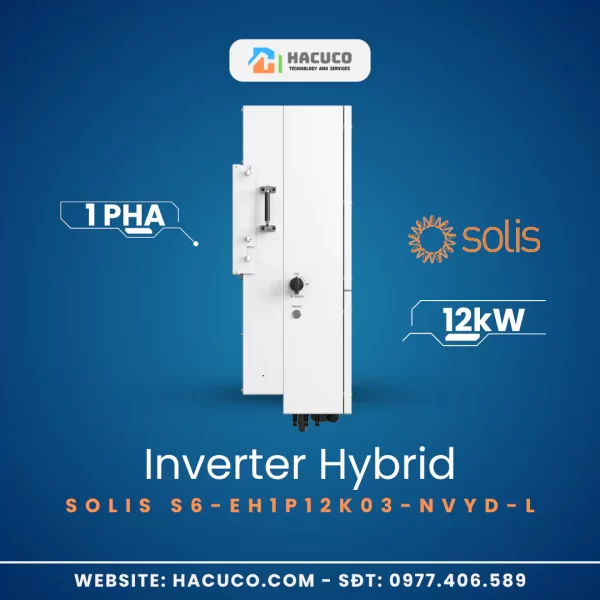 Biến Tần Hybrid Solis 12kW mặt cạnh
