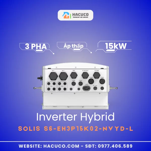 Inverter Hybrid Solis 15kW 3 Pha Áp Thấp | S6-EH3P15K02-NVYD-L cổng kết nối