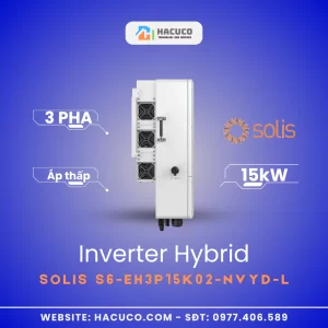 Inverter Hybrid Solis 15kW 3 Pha Áp Thấp | S6-EH3P15K02-NVYD-L mặt cạnh