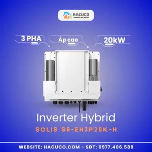 Inverter Hybrid Solis 20 kW 3 Pha Áp Cao | S6-EH3P20K-H mặt lưng