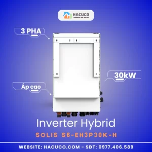 Inverter Hybrid Solis 30 kW 3 Pha Áp Cao | S6-EH3P30K-H mặt lưng