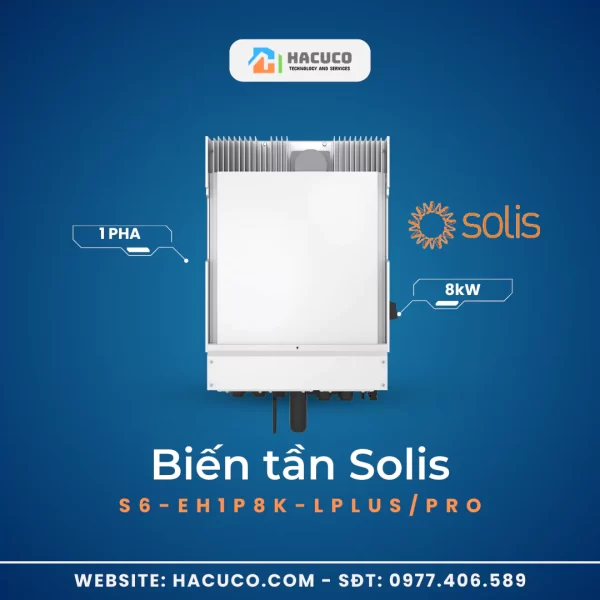 Inverter Hybrid Solis 8kW 1 Pha | S6-EH1P8K-LPLUS/PRO mặt cạnh
