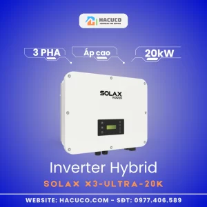 Inverter Hybrid Solax 20kW 3 Pha Áp Cao | X3-ULTRA-20K nghiêng trái