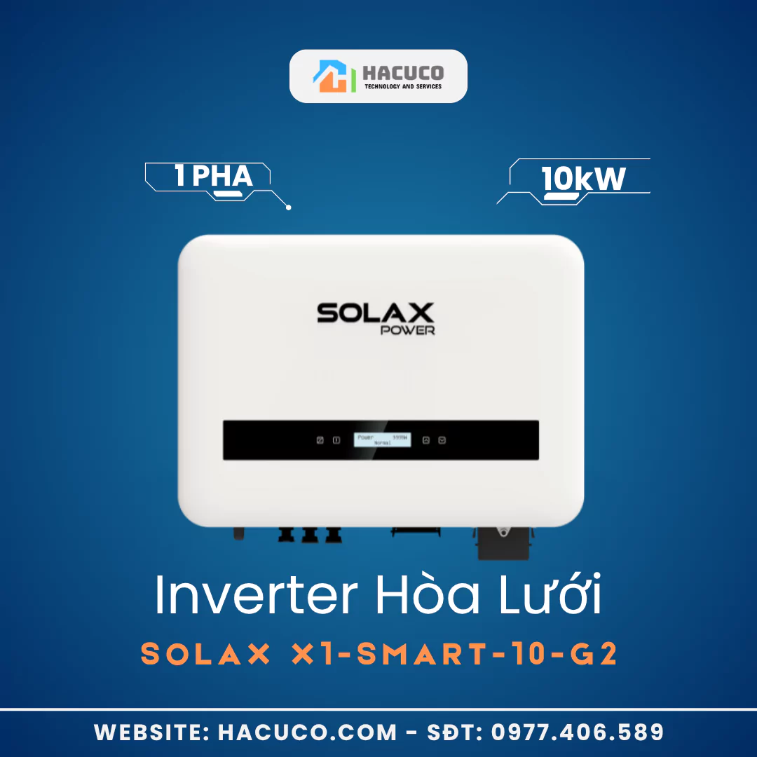 Inverter Hòa Lưới Solax 10kW 1 Pha X1-SMART-10-G2 (1) Inverter Hòa Lưới Solax 10kW 1 Pha | X1-SMART-10-G2