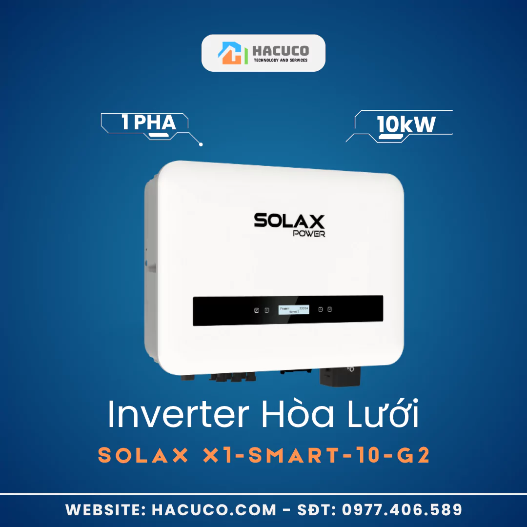 Inverter Hòa Lưới Solax 10kW 1 Pha X1-SMART-10-G2 (3) Inverter Hòa Lưới Solax 10kW 1 Pha | X1-SMART-10-G2 nghiêng trái