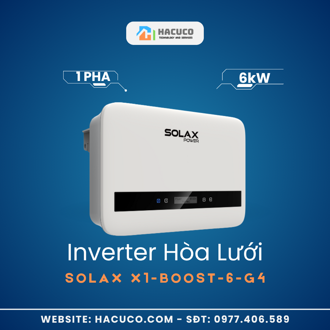 Inverter Hòa Lưới Solax 6kW 1 Pha X1-BOOST-6-G4 (3) Inverter Hòa Lưới Solax 6kW 1 Pha | X1-BOOST-6-G4 nghiêng trái