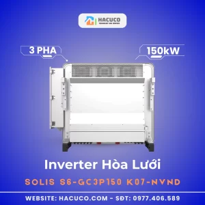 Inverter Hòa Lưới Solis 150kW 3 Pha S6- GC3P150 K07-NVND mặt lưng