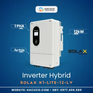 Inverter Hybrid Solax 12kW 1 Pha X1-Lite-12-LV nghiêng phải