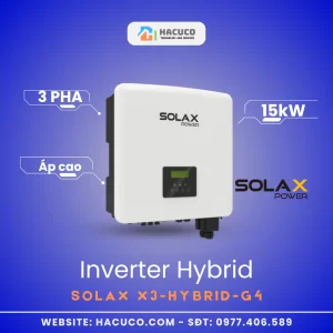 Inverter Hybrid Solax 15kW 3 Pha Áp Cao | X3-HYBRID-G4 nghiêng trái