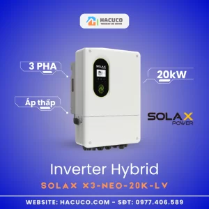 Inverter Hybrid Solax 20kW 3 Pha Áp Thấp | X3-NEO-20K-LV nghiêng trái