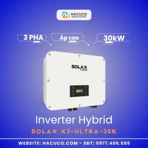Inverter Hybrid Solax 30kW 3 Pha Áp Cao | X3-ULTRA-30K nghiêng trái