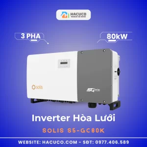 Inverter Hòa Lưới Solis 80kW 3 Pha | S5-GC80K mặt nghiêng