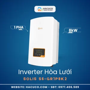 Inverter Hòa Lưới Solis 8kW 1 Pha góc nghiêng