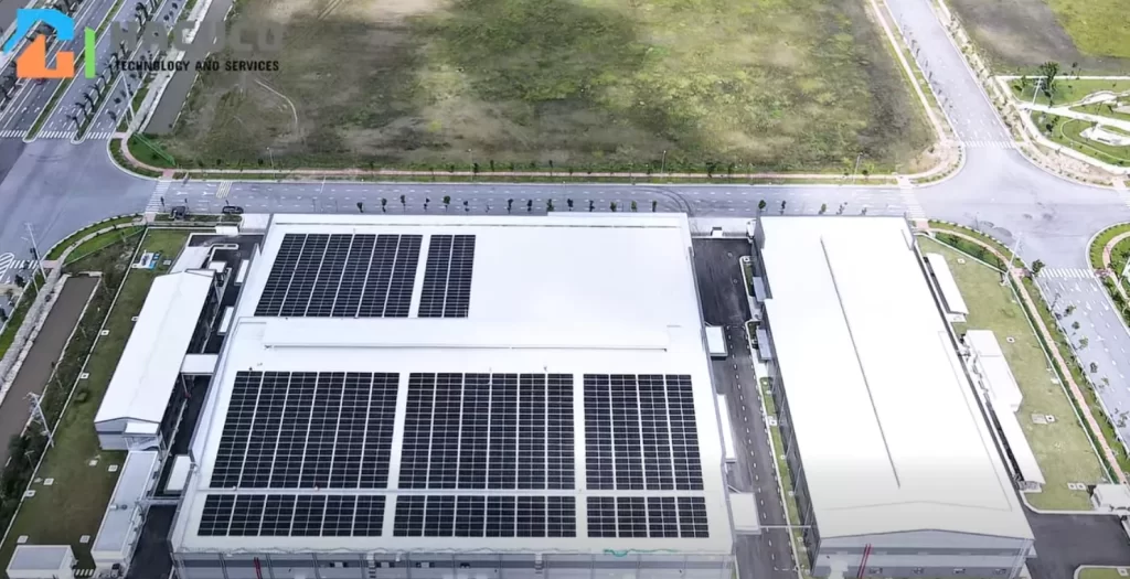 hệ thống tấm pin áp mái nhà máy shsv samhongsa