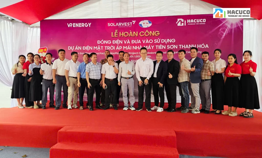 lễ hoàn công Dự án lắp điện mặt trời áp mái tại nhà máy may Tiên Sơn - Thanh Hóa