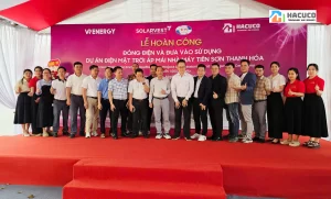 lễ hoàn công Dự án lắp điện mặt trời áp mái tại nhà máy may Tiên Sơn - Thanh Hóa