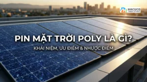 Pin mặt trời Poly là gì? Cấu tạo, nguyên lý hoạt động và Ưu nhược điểm