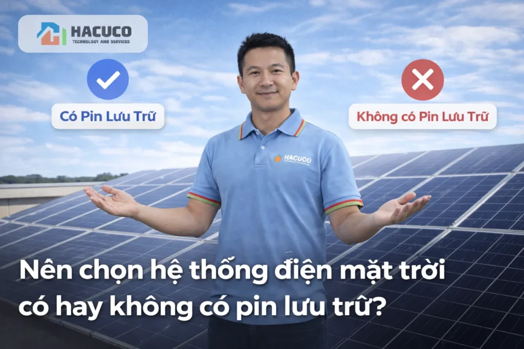 Gia đình & hộ kinh doanh chọn hệ thống điện mặt trời có hay không có pin lưu trữ?