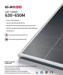 Tấm Pin Năng Lượng Mặt Trời Longi Himo 9 645W 1 mặt kính