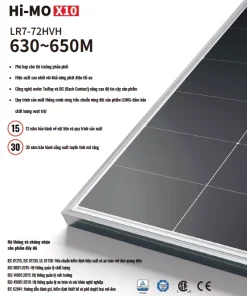 Tấm pin năng lượng mặt trời LONGI HiMO X10 650W 1 mặt kính