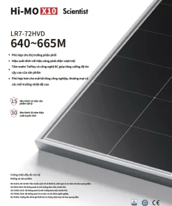 Tấm pin năng lượng mặt trời LONGi Hi-MO X10 640W 2 mặt kính