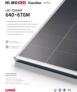 Tấm Pin Longi Himo X10 645W tràn viền